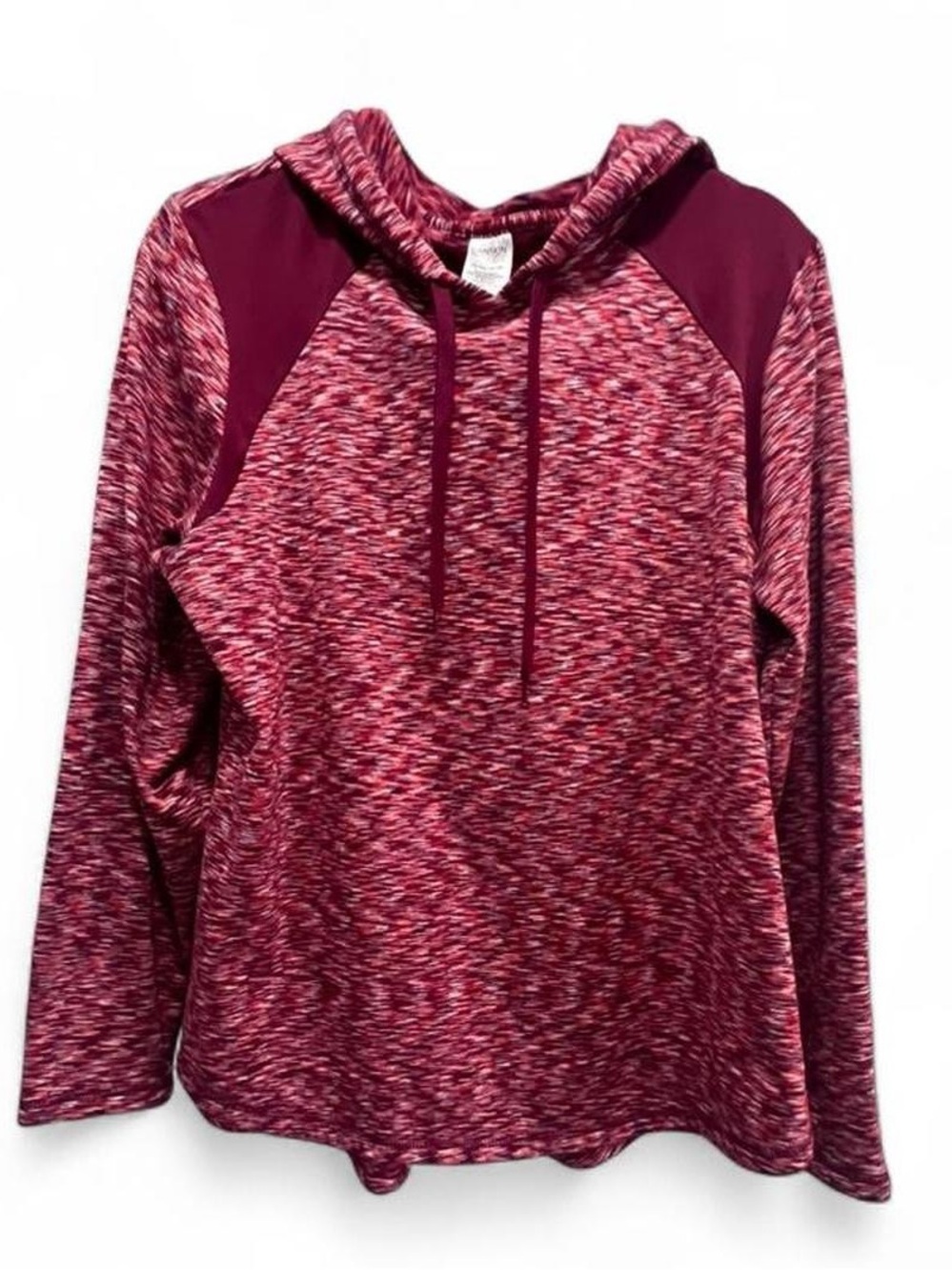 Danskin Now Red Marled Hooded Pullover XL